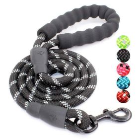 Pet Leash With Reflective & Comfortable Padded Handle For Small; Medium And Large Dogs (Color: PINK, size: 1.2cm*150cm)